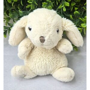 Bukowski Bears Sweden Mini Kanini Bunny Plush Off White Cream Shaggy Stuffed 6"